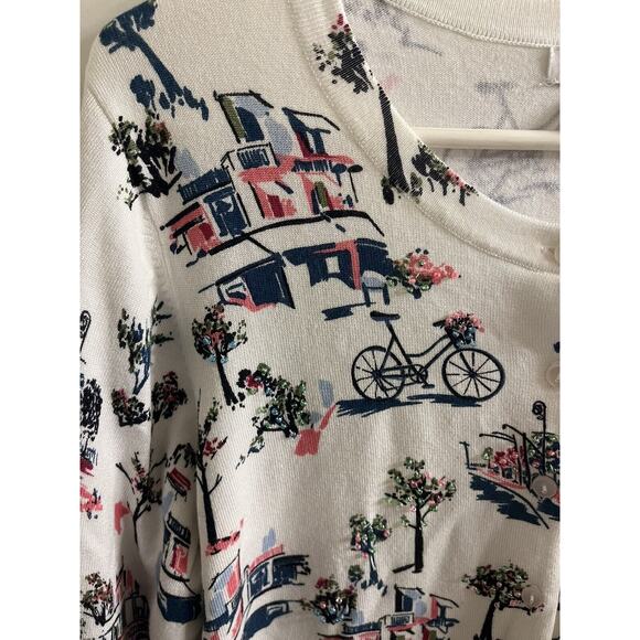 Charter Club SIZE 1X Lightweight Bicycle Cardigan Sweater embellished beads EUC - Picture 4 of 6